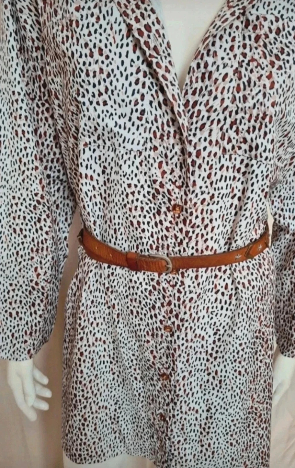 Vestido camisa estampado de leopardo 36 – photo 3